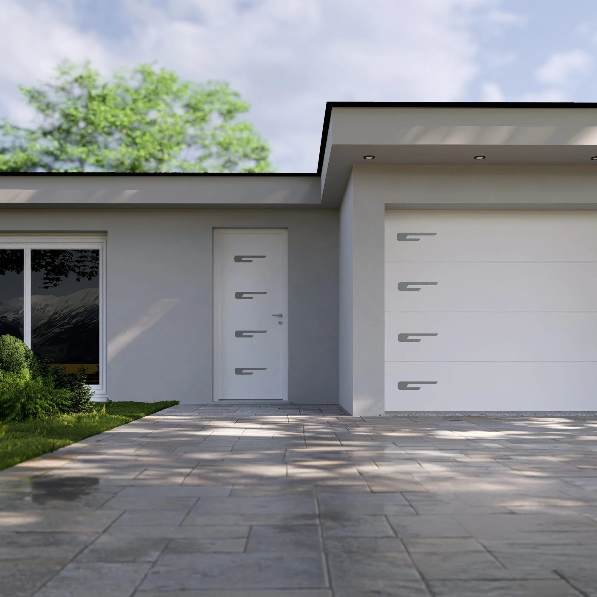 HAMO - Décor aluminium pour porte, porte de garage et portail – Plaque décorative Alunox | Design moderne – Image 5
