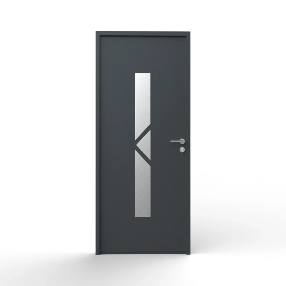 IZEL - Décor pour porte d'entrée - Aztèque - Alu inox
