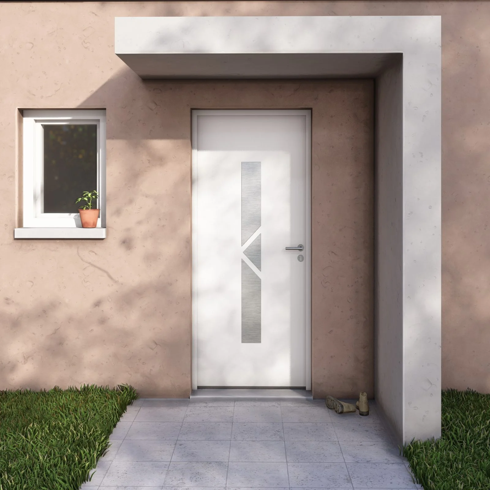 IZEL - Décor pour porte d'entrée - Aztèque - Alu inox – Image 2