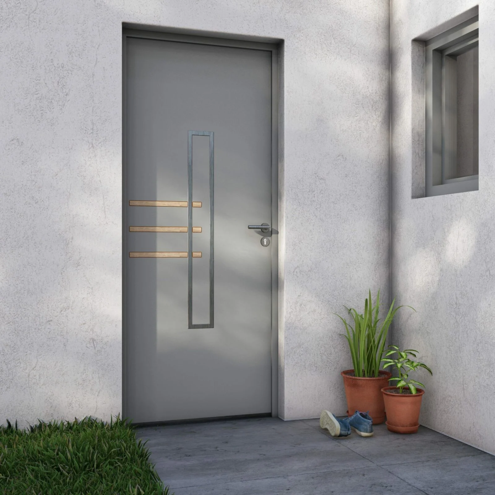 KOTO - Insert alu inox porte - Décor bois pour porte – Image 5