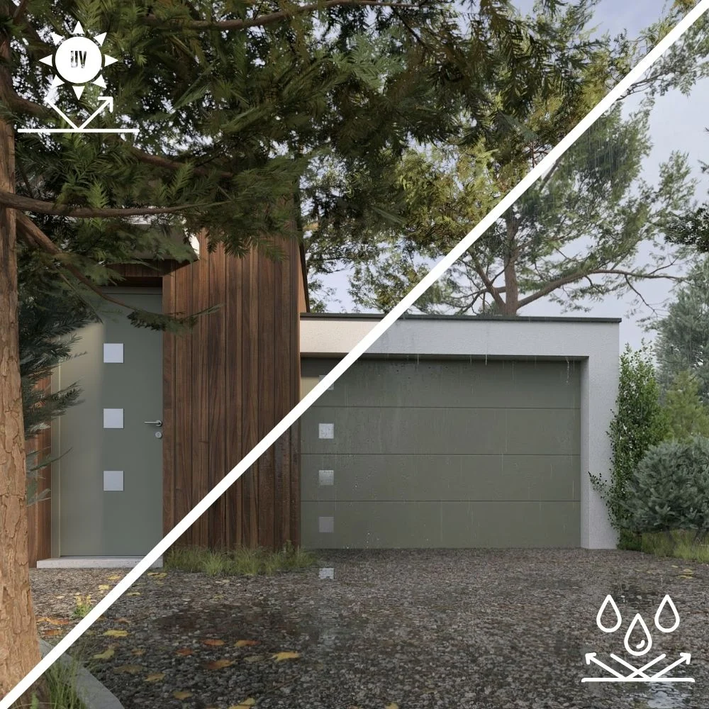 SQUARE – Décor Porte de Garage Aluminium Inox Brossé 155x155 mm - Tous types de portes – Image 4