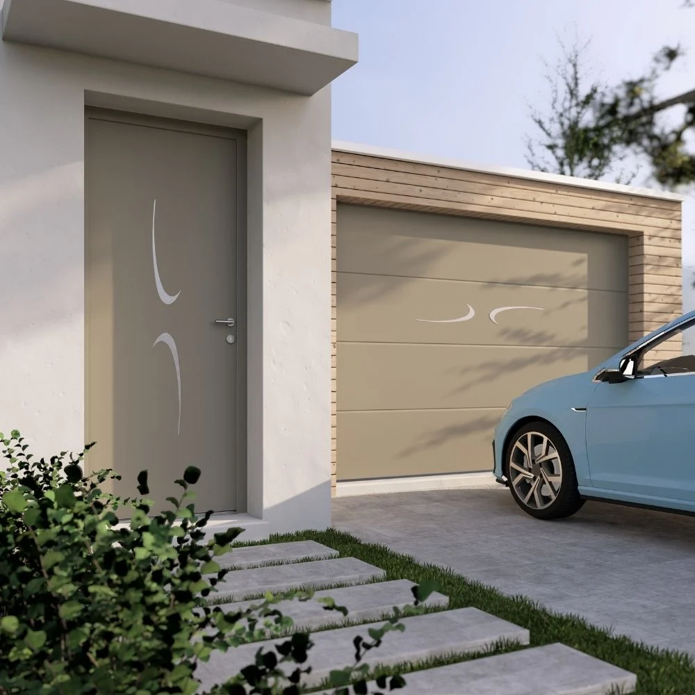 decoration alu a coller linus pour portes portails et portes de garage