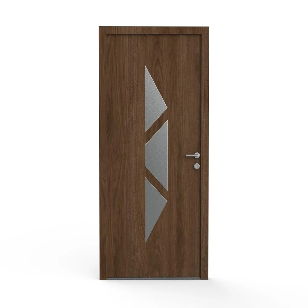 KYRO - Déco géométrique porte - Alu inox pour porte intérieure et porte d'entrée
