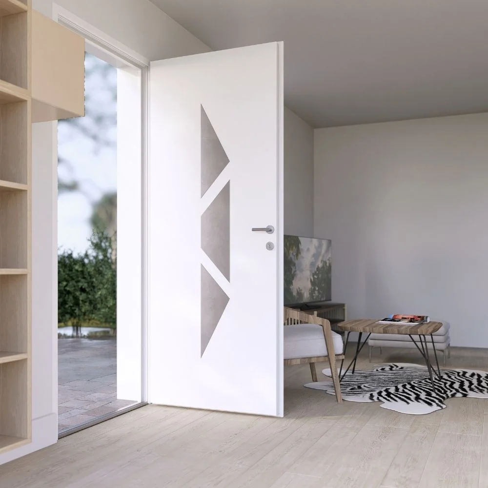 KYRO - Déco géométrique porte - Alu inox pour porte intérieure et porte d'entrée – Image 3