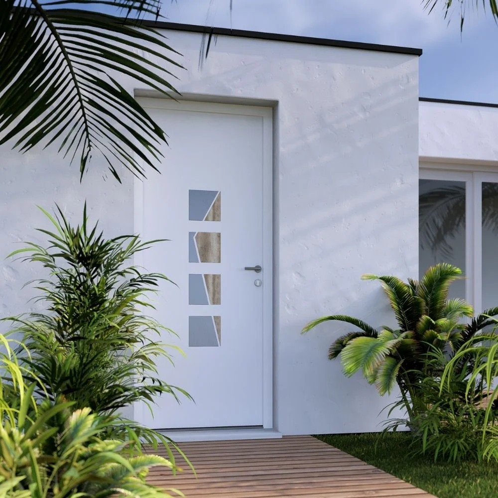 RIKA - Décor alu inox et bois - Décoration porte intérieure et porte d'entrée – Image 4