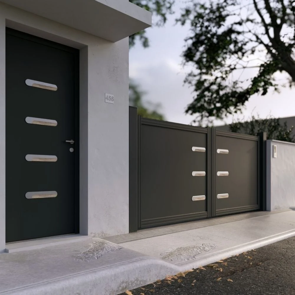 ELYZO-DECOR PORTE ALU ASPECT BOIS