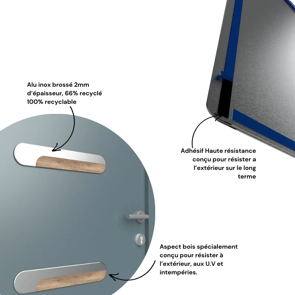 ELYZO-DECOR PORTE ALU ASPECT BOIS