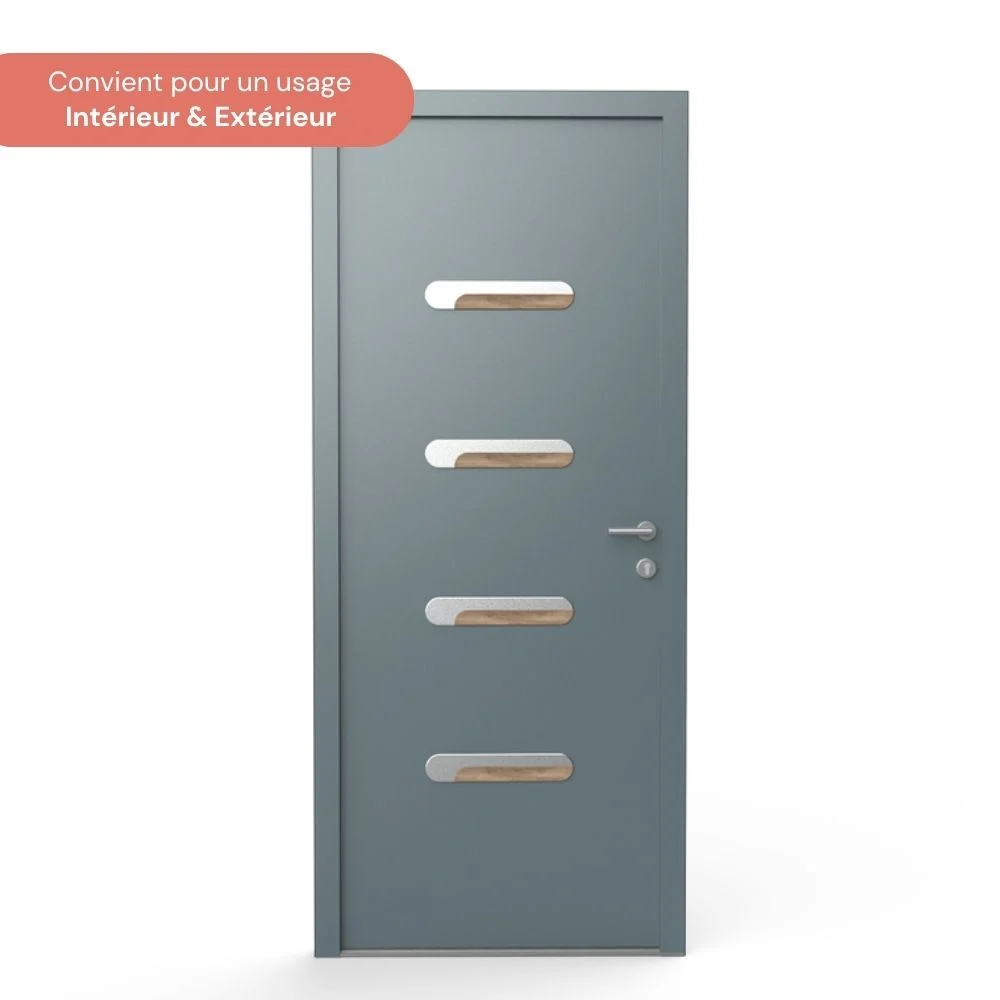 ELYZO-DECOR PORTE ALU ASPECT BOIS