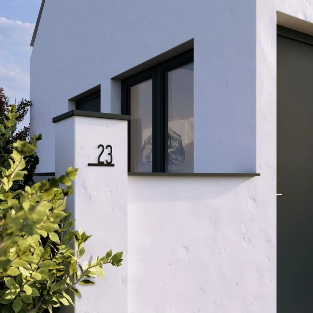 numero de maison moderne noir