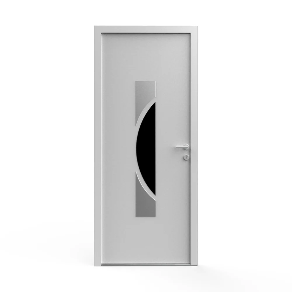 ELIX - Décor alu brossé pour porte d’entrée ou intérieure – Design moderne et lumineux