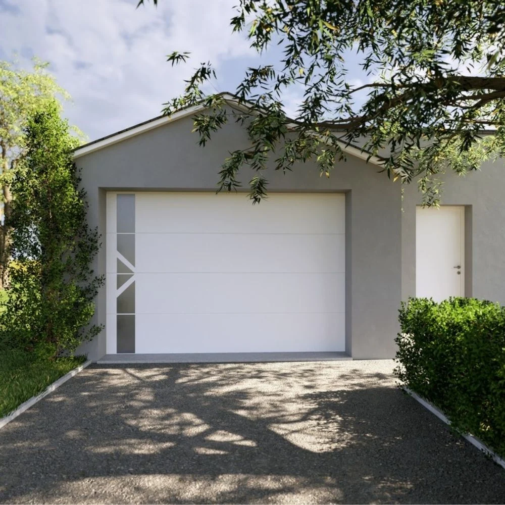 ZUMA - Décor alu inox porte garage - Déco porte de garage sectionnelle