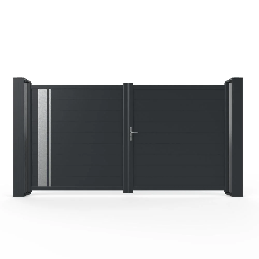 Décor vertical en alu inox brossé