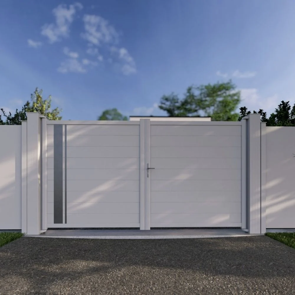 Décor vertical en alu inox brossé