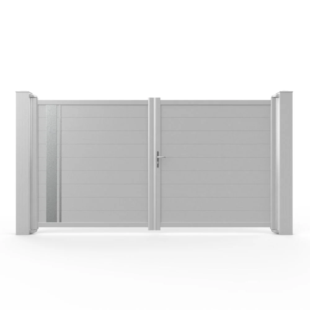 Décor vertical en alu inox brossé