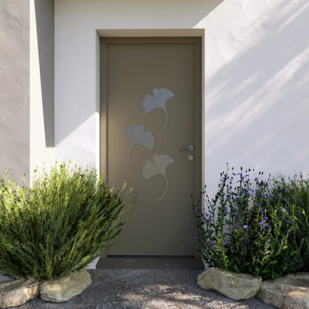 KAÏRA - Kit déco pour porte - Décor motif Ginkgo porte de maison - Déco nature pour portes – Image 3