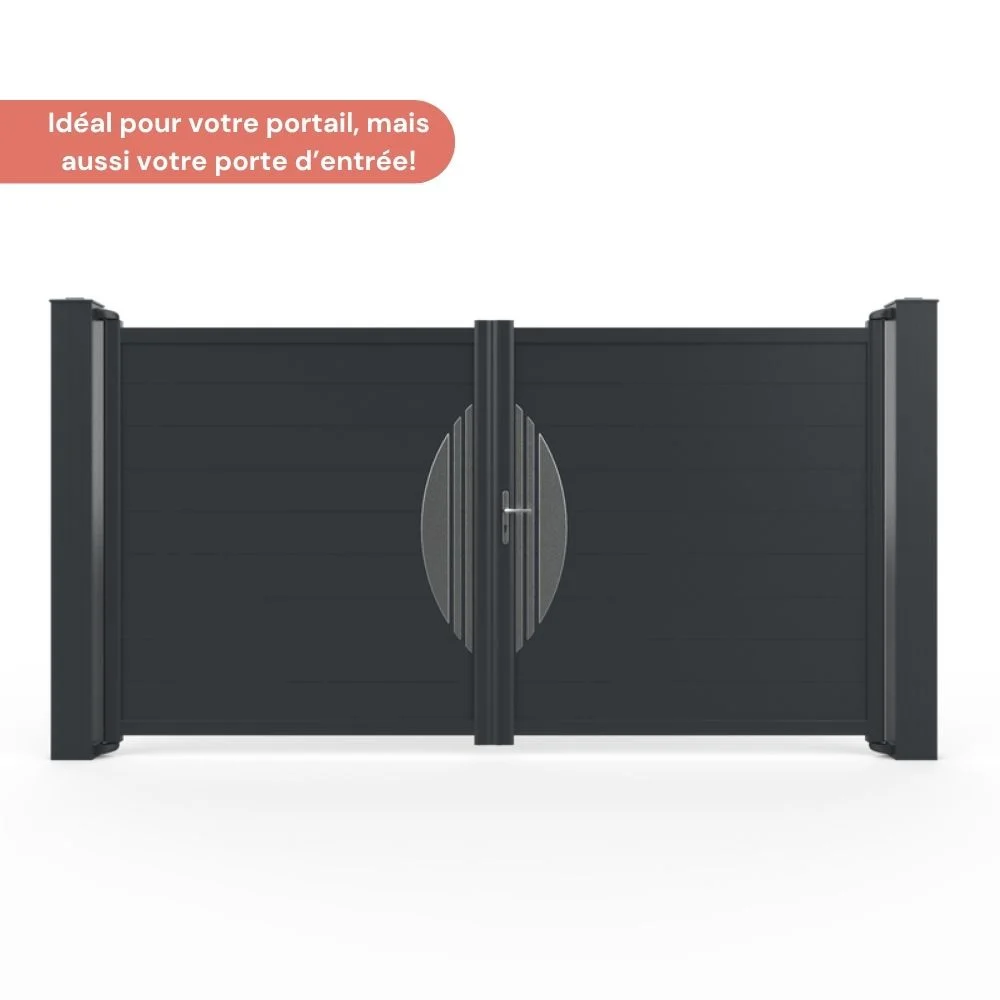 Kit de décoration MINIA à coller sur portail alu sans perçage