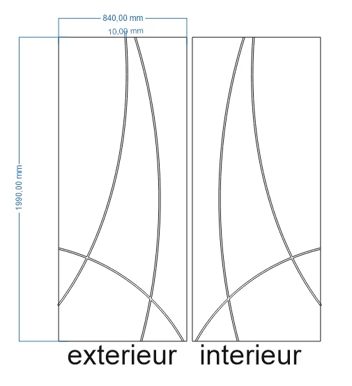 panneau alu brut épaisseur 25 mm sans laquage 1990x840mm